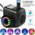 Submersible Water Pump With 12 Led 16w Lights Detachable For Fountain Swimming Pool Aquariums Fish Tank Sponds US plug   light 110V