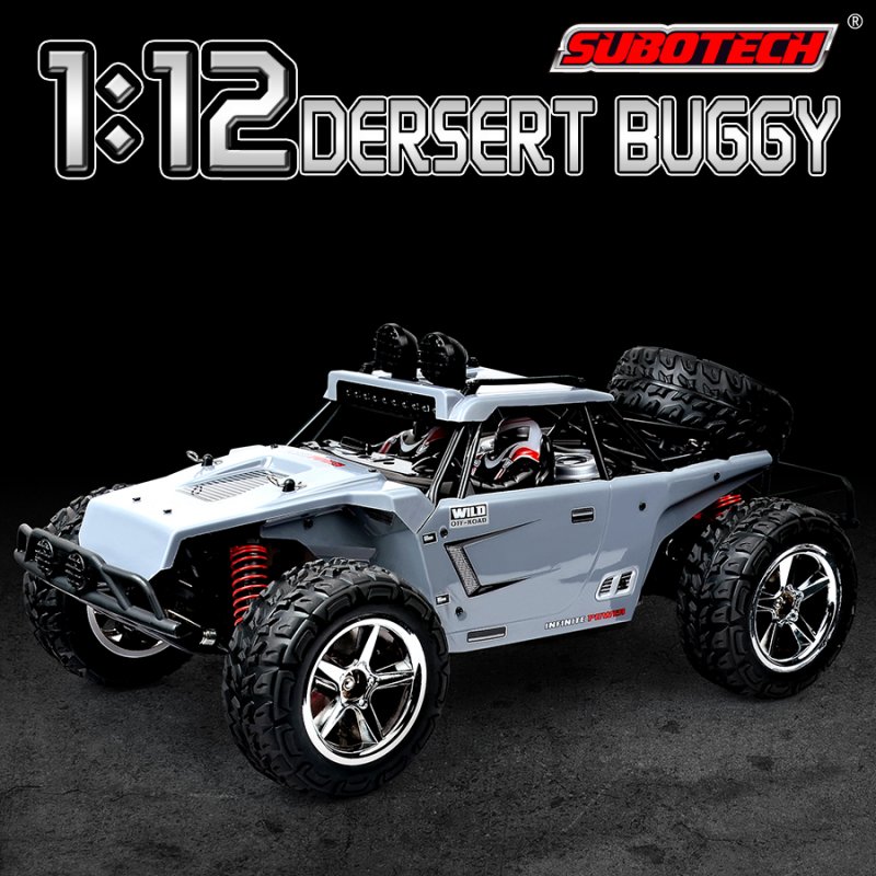 Subotech BG1513 2.4G 1/12 4WD RTR High Speed RC Off-road Vehicle Car Remote Control Car With LED Light gray