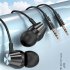 Subwoofer Headset 3 5mm 3 5mm Double Plug Wire controlled Earphone With Microphone For Computer Mobile Phone black