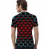 Summer 3D Honeycomb Digital Printing Loose Short Sleeve T Shirt for Couples Honeycomb T M