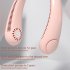 Summer Air Cooling Hanging Neck Fan Leafless Twistable Ventilator Usb Rechargeable Bladeless Neckband Fans Air Cooler pink