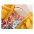 Summer Baby Girls Sling Dress With Hat Cute Floral Printing Pleated Princess Dress For Kids Aged 1 3 green CM 73