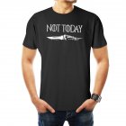 Summer Casual Game of Thrones Not Today Arya Stark Short Sleeve T shirt for Women Men Black C XXL