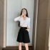 Summer Casual Shorts With Pockets For Women Fashion High Waist Loose Wide leg Pants grey 4XL