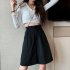 Summer Casual Shorts With Pockets For Women Fashion High Waist Loose Wide leg Pants grey 4XL