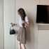 Summer Casual Shorts With Pockets For Women Fashion High Waist Loose Wide leg Pants grey 4XL