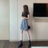 Summer Casual Shorts With Pockets For Women Fashion High Waist Loose Wide leg Pants grey 4XL