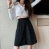 Summer Casual Shorts With Pockets For Women Fashion High Waist Loose Wide leg Pants grey 4XL