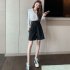 Summer Casual Shorts With Pockets For Women Fashion High Waist Loose Wide leg Pants grey 4XL
