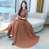 Summer Cheongsam Dress For Women Retro Stand Collar Midi Skirt Large Size Large Swing Dress p02 green L