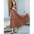Summer Cheongsam Dress For Women Retro Stand Collar Midi Skirt Large Size Large Swing Dress p02 green L