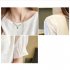 Summer Chiffon Blouse For Women Fashion Simple Solid Color Half Sleeves Tops Sweet Round Neck Loose T shirt Pink XL