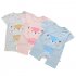 Summer Cute Cartoon Bear Pattern Printing Thin Short Sleeve Romper for Infnat Baby