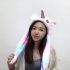 Summer Cute Funny Girl Women Hat with Moving Ears   A2 Unicorn  White 