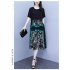Summer Dress For Women Fashion Large Size Loose Midi Skirt With Pockets Round Neck Large Swing Casual Dress yellow 2XL