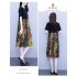 Summer Dress For Women Fashion Large Size Loose Midi Skirt With Pockets Round Neck Large Swing Casual Dress yellow 2XL