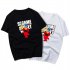 Summer Fashion Popular Cotton KAWS Cartoon Printing Short Sleeve T shirt for Couples KAWS  03  white L