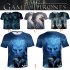 Summer Fashion Short Sleeve Game of Thrones 3D Digital Printing T shirt for Men Women F style S