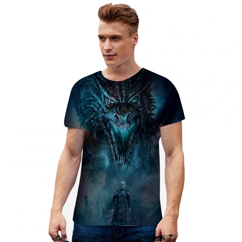 Summer Fashion Short Sleeve Game of Thrones 3D Digital Printing T-shirt for Men Women D style_M
