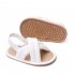 Summer Girls Sandals Anti slip Soft Sole Breathable First Walkers Shoes Pu Leather Low Top Toddler Shoes White 6 9M sole length 12cm