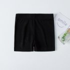 Summer Girls Shorts Summer Solid Color Modal Breathable Bottoming Safety Pants For 2 12 Years Old Children black 7 8Y 140
