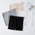 Summer Girls Shorts Summer Solid Color Modal Breathable Bottoming Safety Pants For 2 12 Years Old Children black 7 8Y 140
