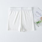 Summer Girls Shorts Summer Solid Color Modal Breathable Bottoming Safety Pants For 2-12 Years Old Children White 9-10Y 150