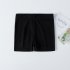 Summer Girls Shorts Summer Solid Color Modal Breathable Bottoming Safety Pants For 2 12 Years Old Children black 11 12Y 160