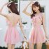 Summer Large Size One piece Swimwear Women Slim Fit Conservative Belly covering Solid Color Ruffled Swimsuit 9138 white one size