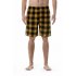 Summer Men Beach Shorts Cotton Plaid Sleepwear Lounge Shorts Loose Breathable Sleep Bottoms 6 S