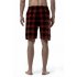 Summer Men Beach Shorts Cotton Plaid Sleepwear Lounge Shorts Loose Breathable Sleep Bottoms 6 S