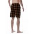 Summer Men Beach Shorts Cotton Plaid Sleepwear Lounge Shorts Loose Breathable Sleep Bottoms 6 S