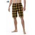 Summer Men Beach Shorts Cotton Plaid Sleepwear Lounge Shorts Loose Breathable Sleep Bottoms 6 S