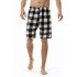 Summer Men Beach Shorts Cotton Plaid Sleepwear Lounge Shorts Loose Breathable Sleep Bottoms 6 S