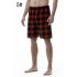 Summer Men Beach Shorts Cotton Plaid Sleepwear Lounge Shorts Loose Breathable Sleep Bottoms 2 XL