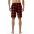 Summer Men Beach Shorts Cotton Plaid Sleepwear Lounge Shorts Loose Breathable Sleep Bottoms 2 XL