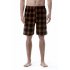 Summer Men Beach Shorts Cotton Plaid Sleepwear Lounge Shorts Loose Breathable Sleep Bottoms 2 3XL