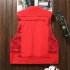 Summer Men Cargo Vest Trendy Stand Collar Waistcoat With Multi pocket For Outdoor Photography Fishing Hiking beige XXXL