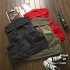 Summer Men Cargo Vest Trendy Stand Collar Waistcoat With Multi pocket For Outdoor Photography Fishing Hiking red L