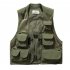 Summer Men Cargo Vest Trendy Stand Collar Waistcoat With Multi pocket For Outdoor Photography Fishing Hiking red XL