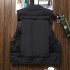 Summer Men Cargo Vest Trendy Stand Collar Waistcoat With Multi pocket For Outdoor Photography Fishing Hiking black M