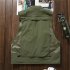 Summer Men Cargo Vest Trendy Stand Collar Waistcoat With Multi pocket For Outdoor Photography Fishing Hiking black M