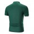 Summer Men Short Sleeves T shirt Fashion Solid Color Stand Collar Casual Cotton Tops red L