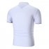 Summer Men Short Sleeves T shirt Fashion Solid Color Stand Collar Casual Cotton Tops red L