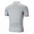 Summer Men Short Sleeves T shirt Fashion Solid Color Stand Collar Casual Cotton Tops red L