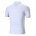 Summer Men Short Sleeves T shirt Fashion Solid Color Stand Collar Casual Cotton Tops black L