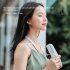 Summer Mini Hanging Neck Fan 3 speed Adjustable Portable Usb Rechargeable Student Leafless Summer Air Cooler White