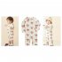 Summer One piece Swimsuit For Baby Girls Boys Cute Printing Long Sleeves Quick drying Sunscreen Swimwear beige peach XL