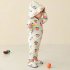 Summer One piece Swimsuit For Baby Girls Boys Cute Printing Long Sleeves Quick drying Sunscreen Swimwear beige peach XL