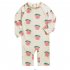 Summer One piece Swimsuit For Baby Girls Boys Cute Printing Long Sleeves Quick drying Sunscreen Swimwear beige peach XL